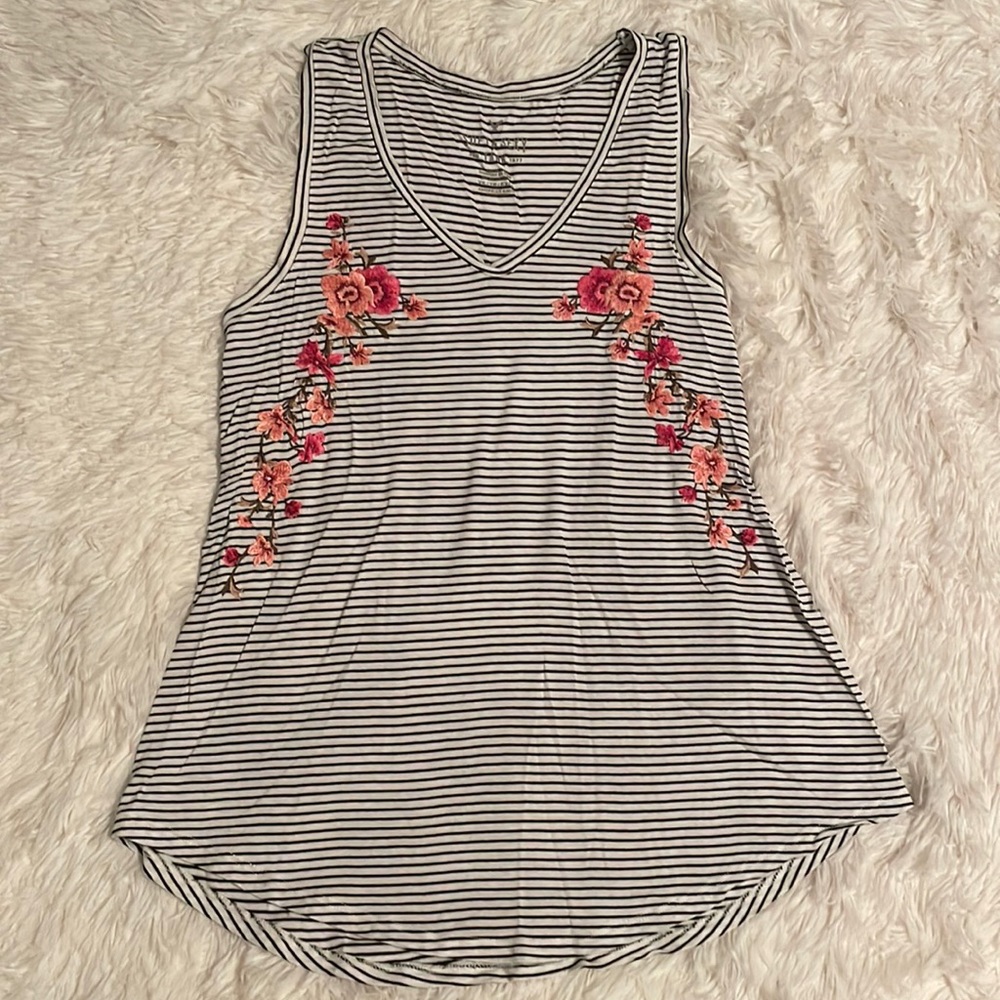 Striped Flowy Tank